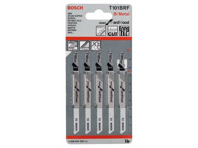 List za vbodno žago Bosch PRO T 101 BRF Clean for Hardwood, BIM, 100mm, 2608634235